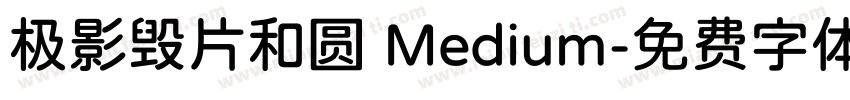 极影毁片和圆 Medium字体转换